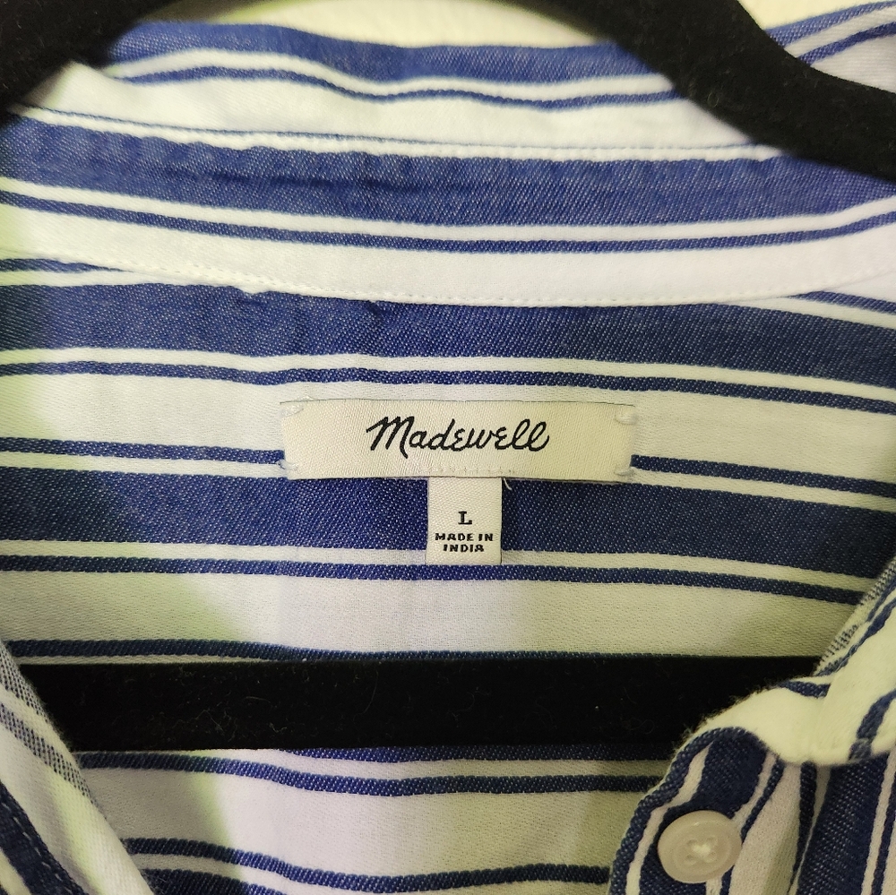 Madewell Striped Button Up Shirt L
